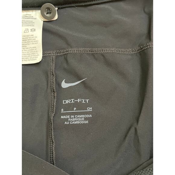 Nike Bliss Dri-FIT Trousers pleated side pockets wide leg black pant,size small - Picture 8 of 16